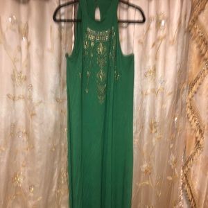 Plus Size High Neck Maxi Dress